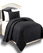CUBRECAMA ELEGANTE  QUILT VERANO PLAZA Y MEDIA NEGRO - Miniatura 1