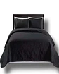 CUBRECAMA ELEGANTE  QUILT VERANO PLAZA Y MEDIA NEGRO - Miniatura 2