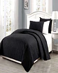 CUBRECAMA ELEGANTE  QUILT VERANO PLAZA Y MEDIA NEGRO - Miniatura 4