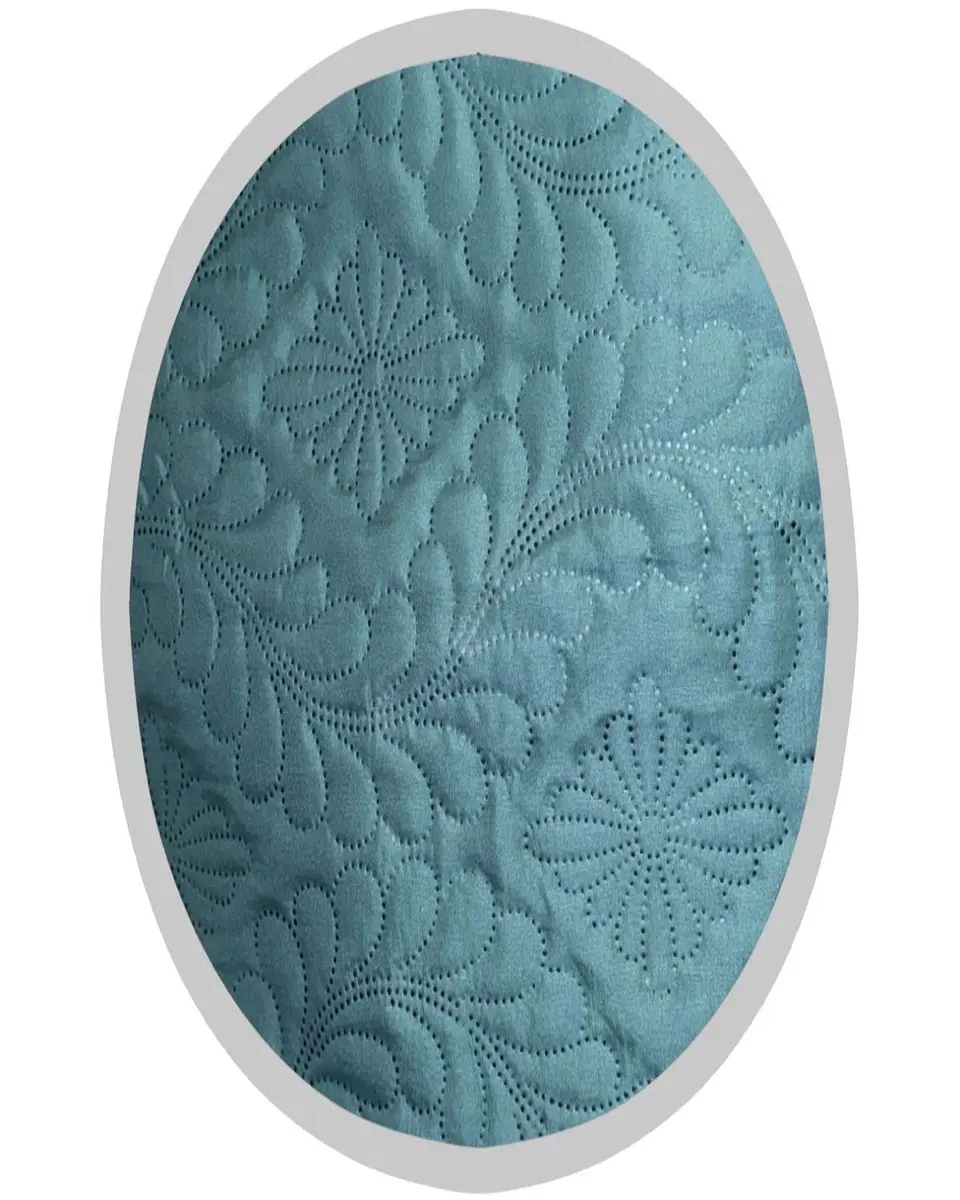 CUBRECAMA ELEGANTE  QUILT VERANO 2 PLAZA TURQUESA 3