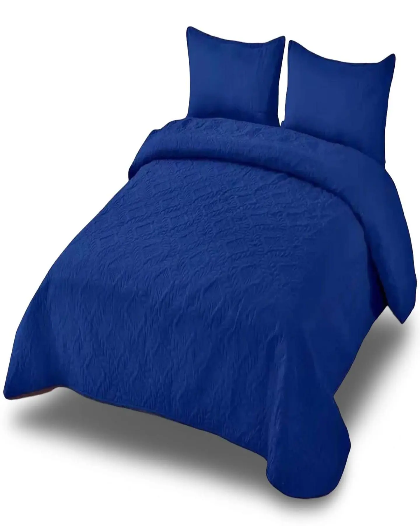 CUBRECAMA ELEGANTE  QUILT VERANO 2 PLAZA AZUL 2
