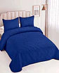 CUBRECAMA ELEGANTE  QUILT VERANO 2 PLAZA AZUL - Miniatura 4