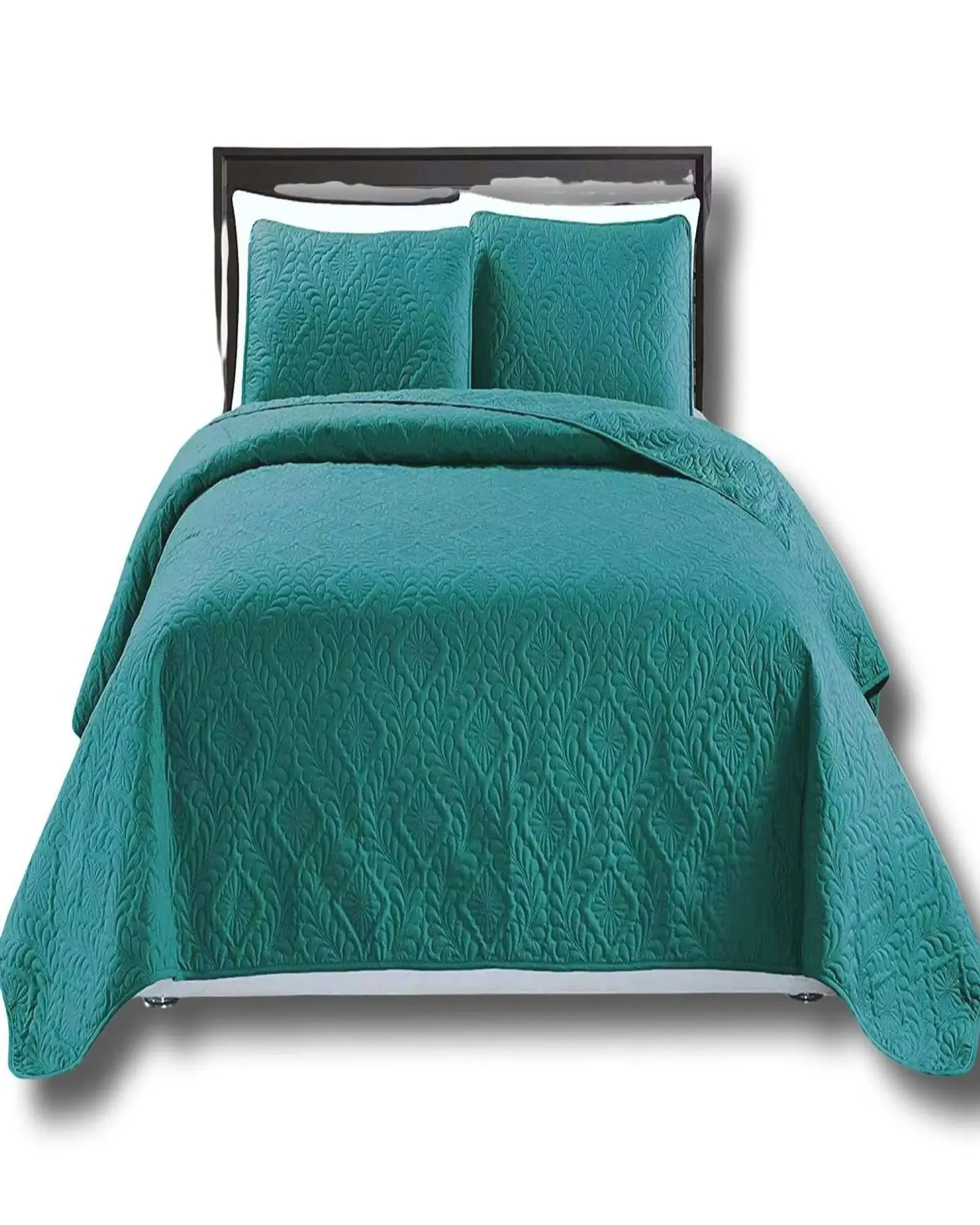 CUBRECAMA ELEGANTE  QUILT VERANO KING - SUPER KING 250 CM X 270 CM TURQUESA 1