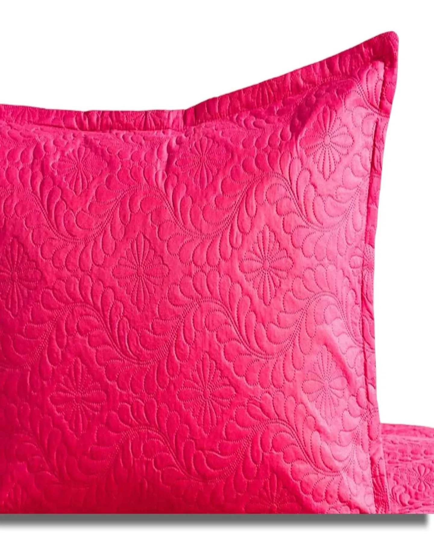 CUBRECAMA ELEGANTE  QUILT VERANO PLAZA Y MEDIA FUCSIA 3
