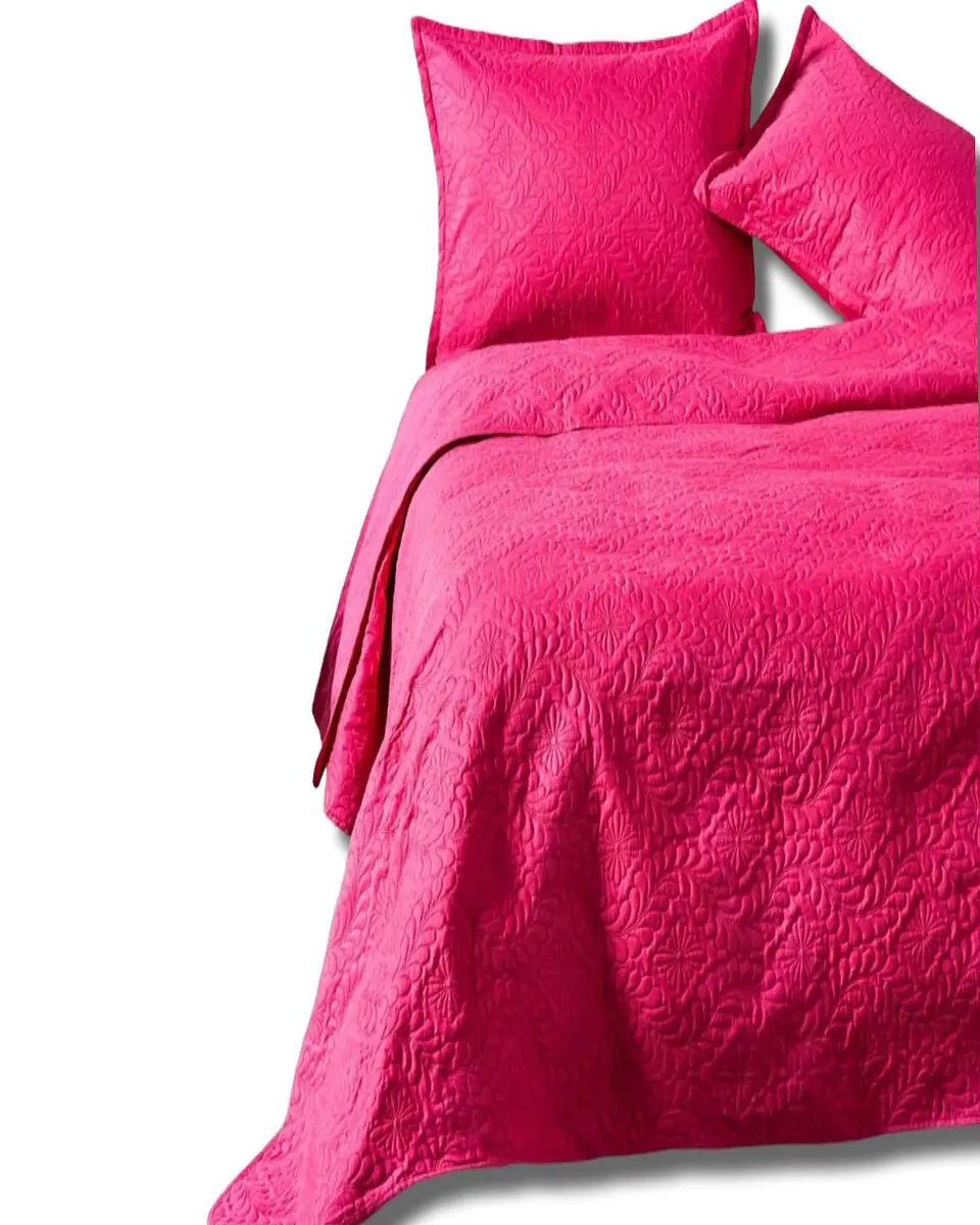 CUBRECAMA ELEGANTE  QUILT VERANO KING - SUPER KING 250 CM X 270 CM FUCSIA 2
