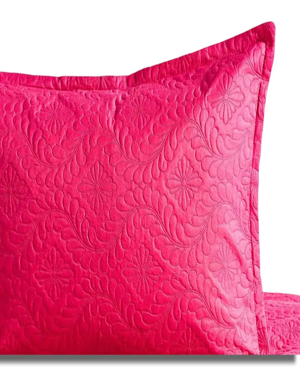 CUBRECAMA ELEGANTE  QUILT VERANO KING - SUPER KING 250 CM X 270 CM FUCSIA 3