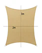 Toldo de Lona 2X3  Rectangular Vela para Sombra Parasol Permeable - Miniatura 4