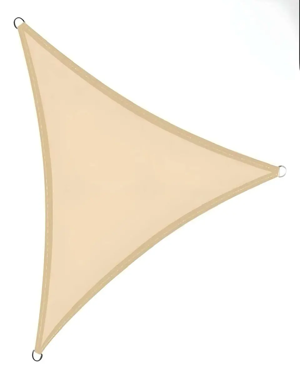 Toldo de Lona 5 x 5 x 5 Triangular  Vela para Sombra Parasol Permeable 4