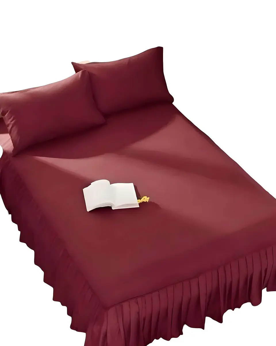 FALDÓN DE CAMA PROTECTOR BASE DE CAMA PLAZA Y MEDIA 105X200 CM 02 1