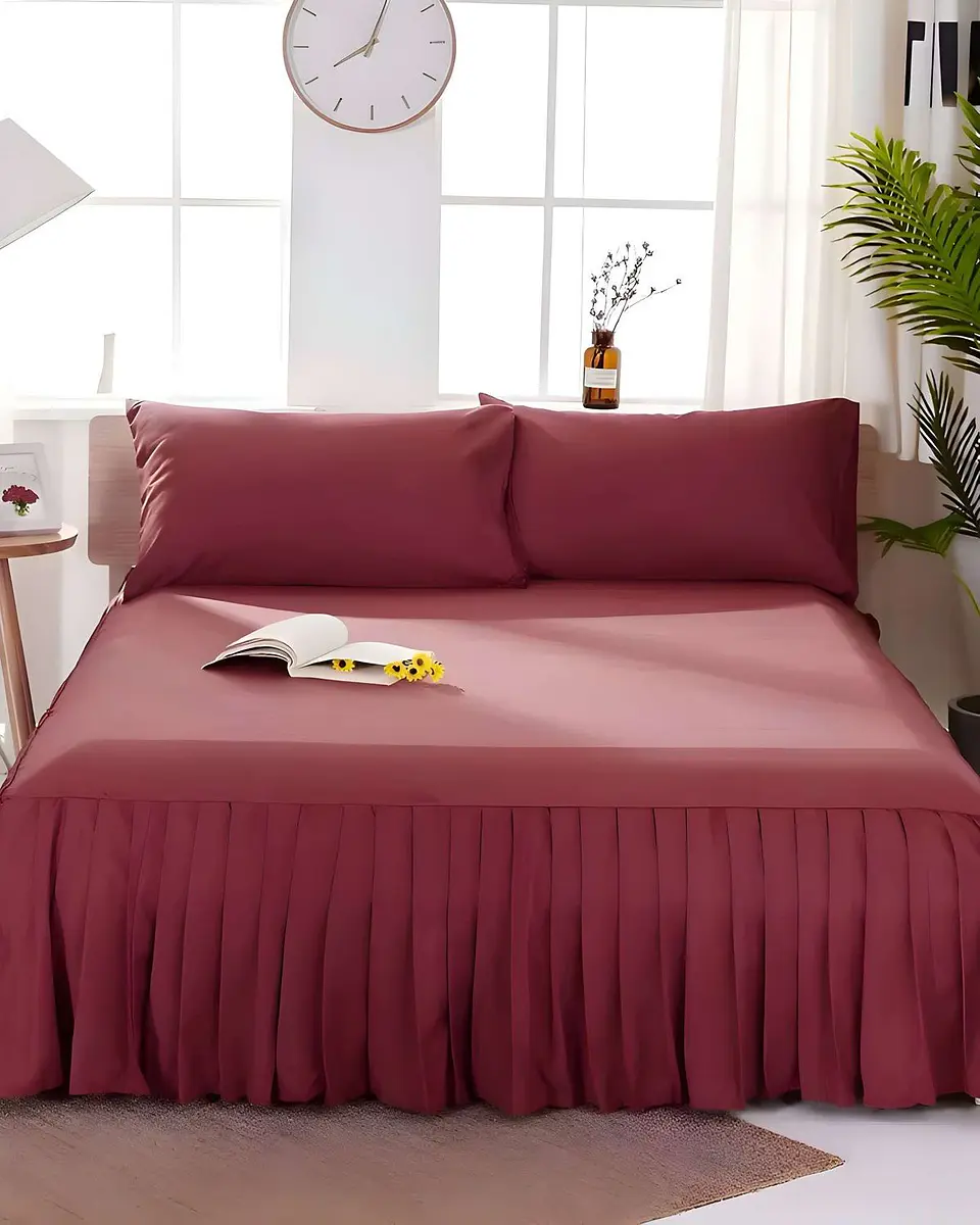 FALDÓN DE CAMA PROTECTOR BASE DE CAMA PLAZA Y MEDIA 105X200 CM 02 3