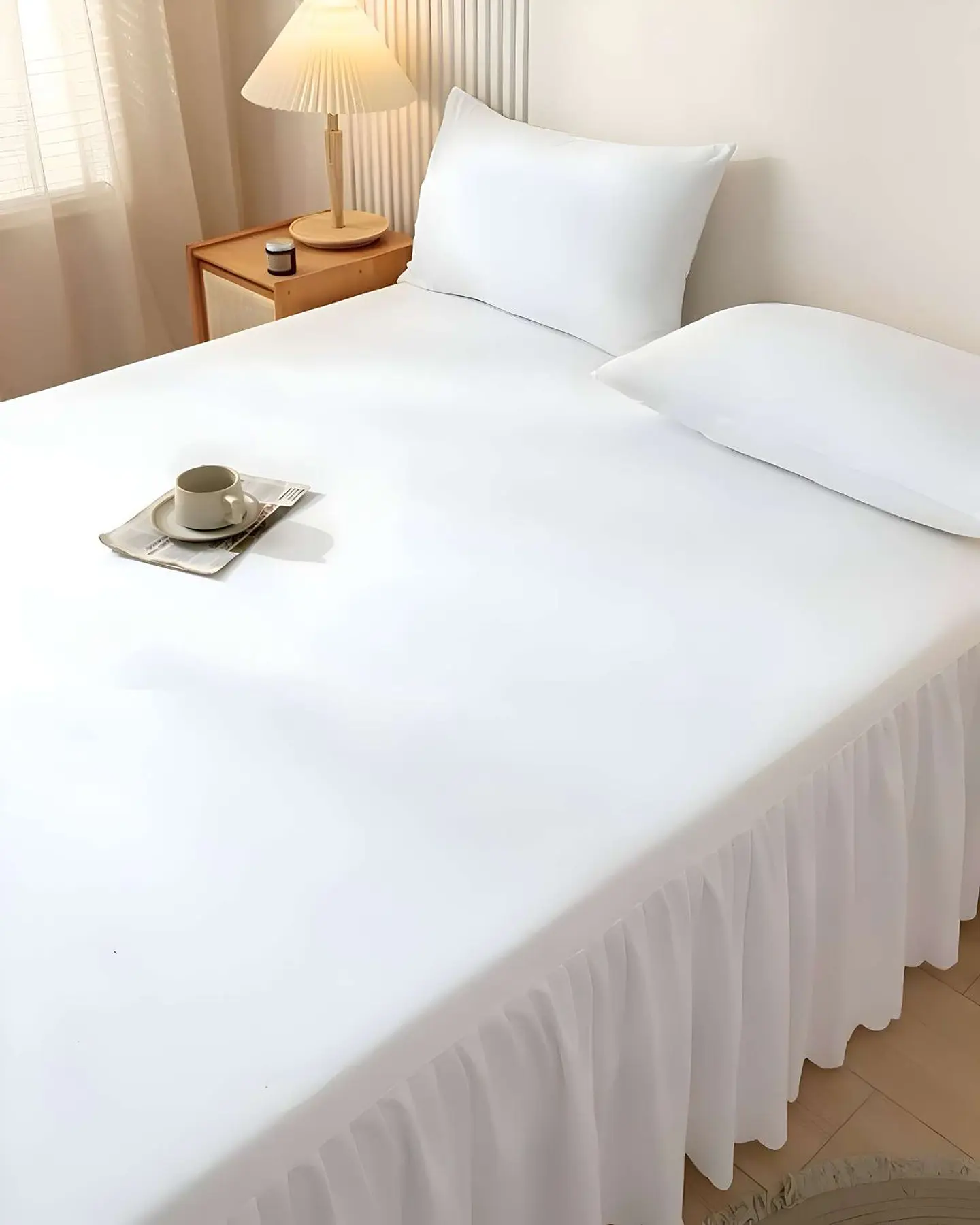 FALDÓN DE CAMA PROTECTOR BASE DE CAMA PLAZA Y MEDIA 105X200 CM 05 4