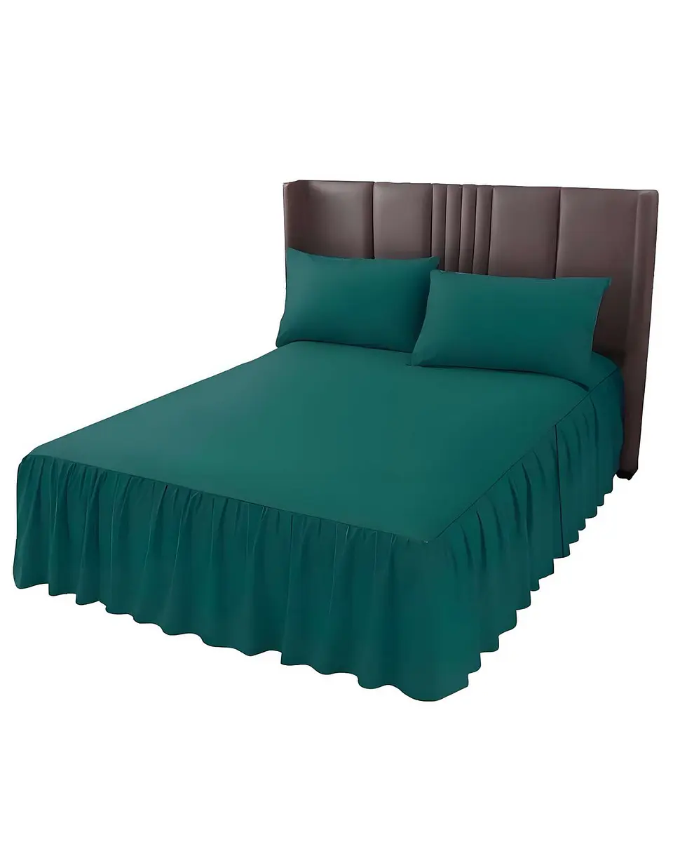 FALDÓN DE CAMA PROTECTOR BASE DE CAMA PLAZA Y MEDIA 105X200 CM 07 1