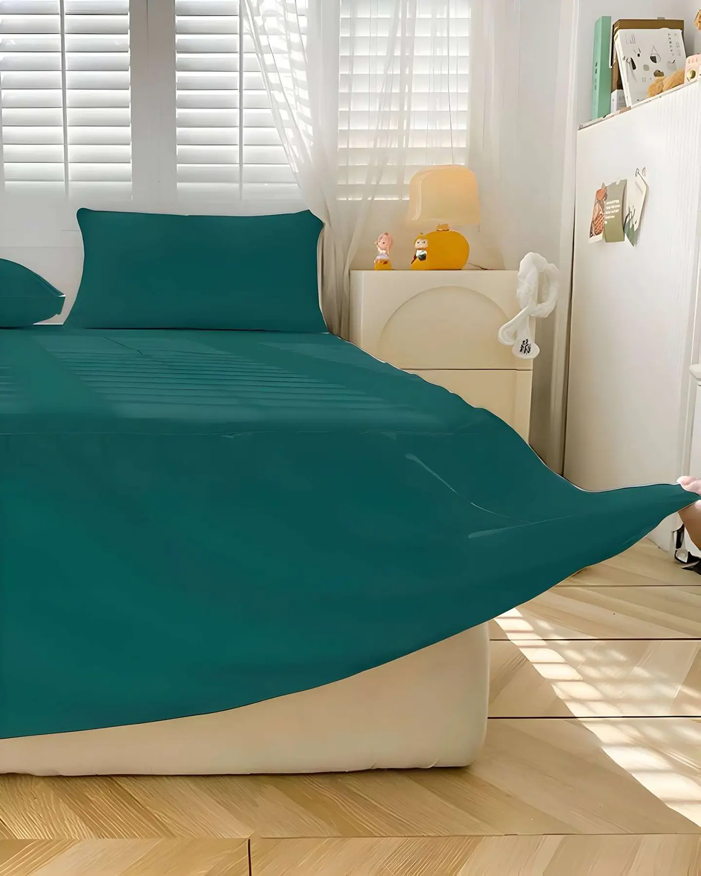 FALDÓN DE CAMA PROTECTOR BASE DE CAMA PLAZA Y MEDIA 105X200 CM 07 3
