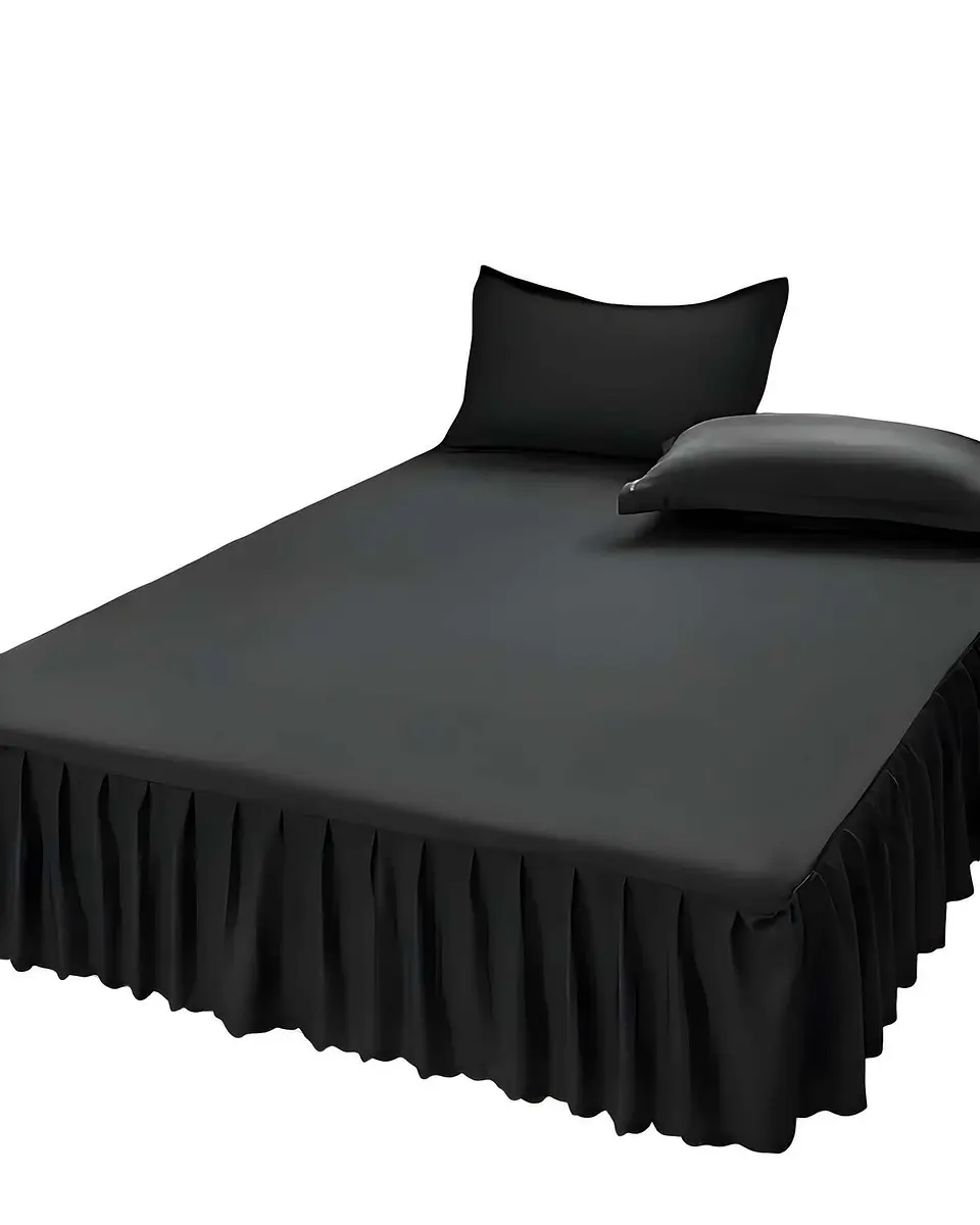 FALDÓN DE CAMA PROTECTOR BASE DE CAMA 2 PLAZAS 150X200 CM 04 1