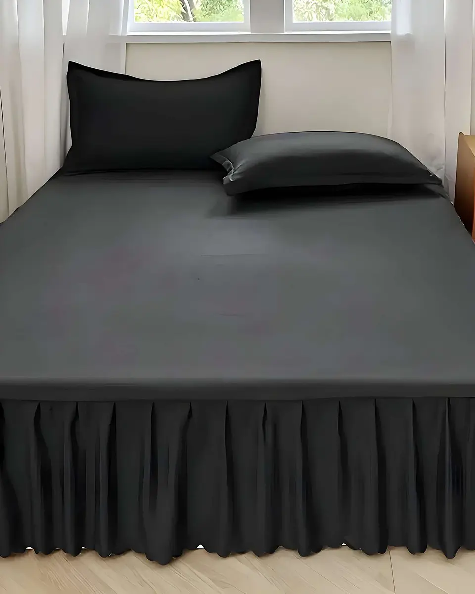 FALDÓN DE CAMA PROTECTOR BASE DE CAMA 2 PLAZAS 150X200 CM 04 3