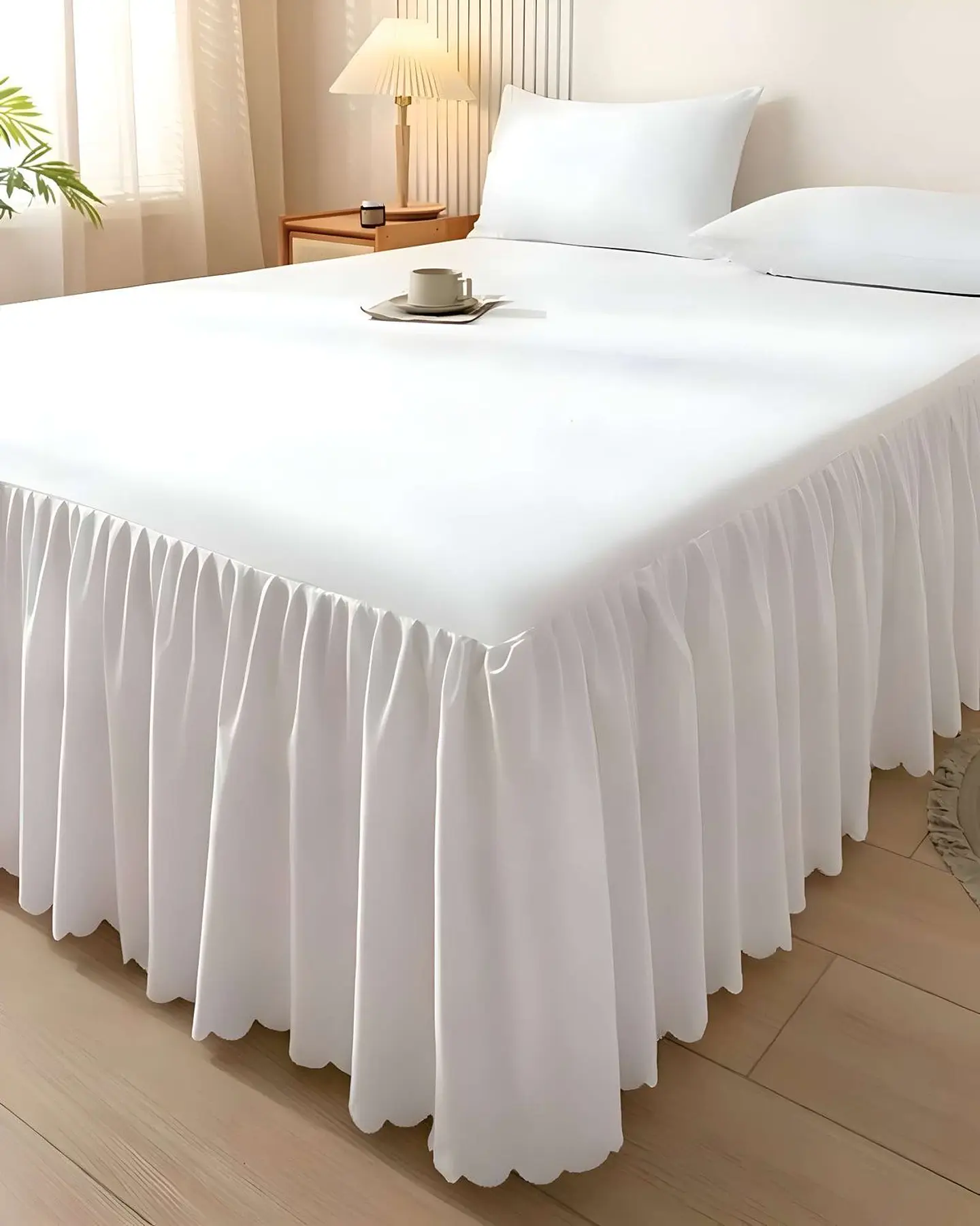 FALDÓN DE CAMA PROTECTOR BASE DE CAMA 2 PLAZAS 150X200 CM 05 5