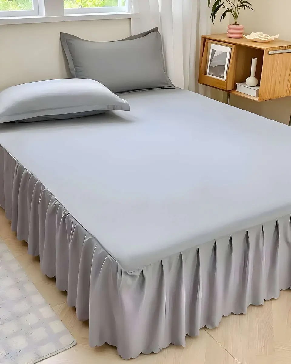 FALDÓN DE CAMA PROTECTOR BASE DE CAMA 2 PLAZAS 150X200 CM 06 5