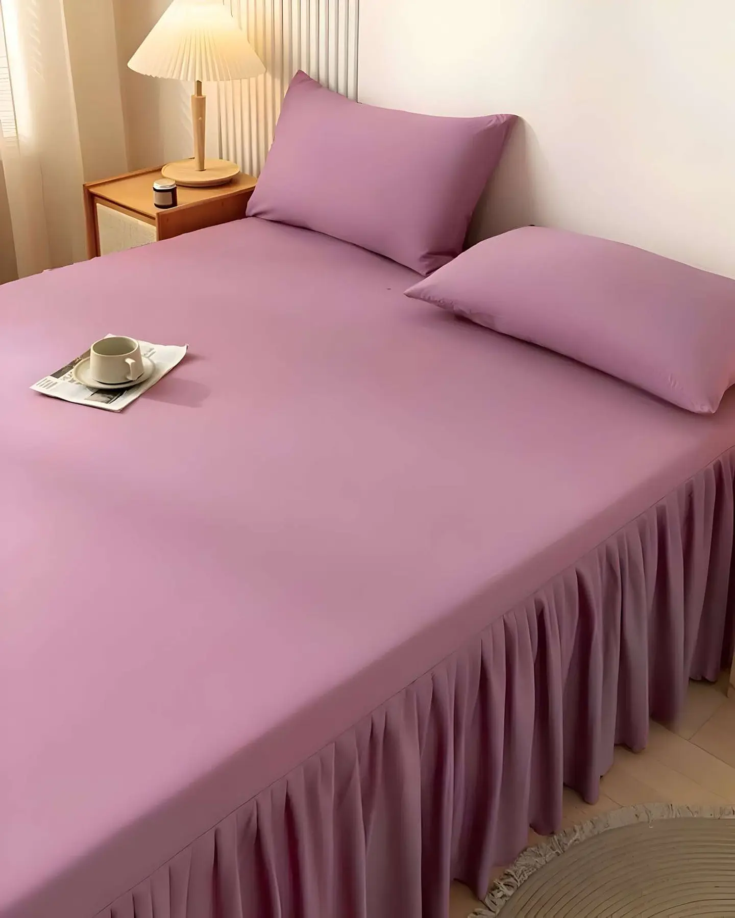 FALDÓN DE CAMA PROTECTOR BASE DE CAMA KING 180X200 CM 03 5