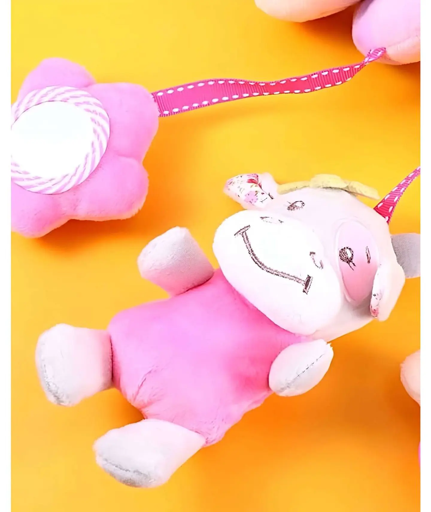 Sonajero bebé espiral colgante para cochecito diseño vaca 4