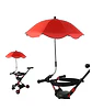 Sombrilla para cochecito de bebé portatil UV ROJO - Miniatura 1