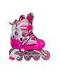 PATIN LINEAL CON LUCES Y KIT TALLA S 31-34 ROSADO - Miniatura 2