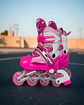 PATIN LINEAL CON LUCES Y KIT TALLA S 31-34 ROSADO - Miniatura 4