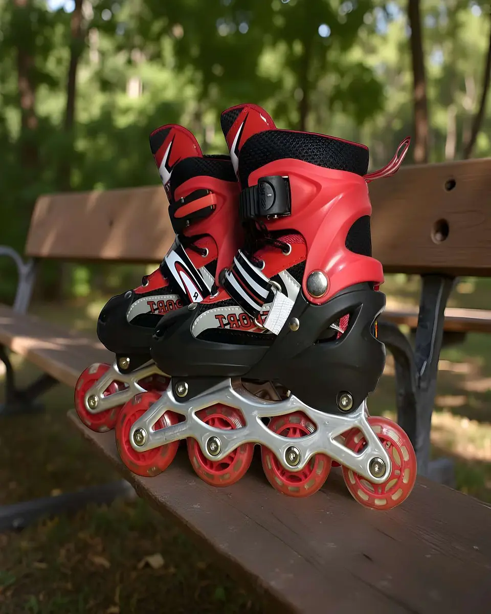 PATIN LINEAL CON LUCES Y KIT TALLA M 35-38 ROJO 4