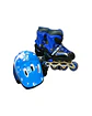 PATIN LINEAL CON LUCES Y KIT TALLA M 35-38 AZUL OSCURO - Miniatura 1