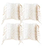SET DE 4 FUNDAS DE COJIN ESTILO BOHEMIO 45X45 CM BLANCO 02 - Miniatura 1