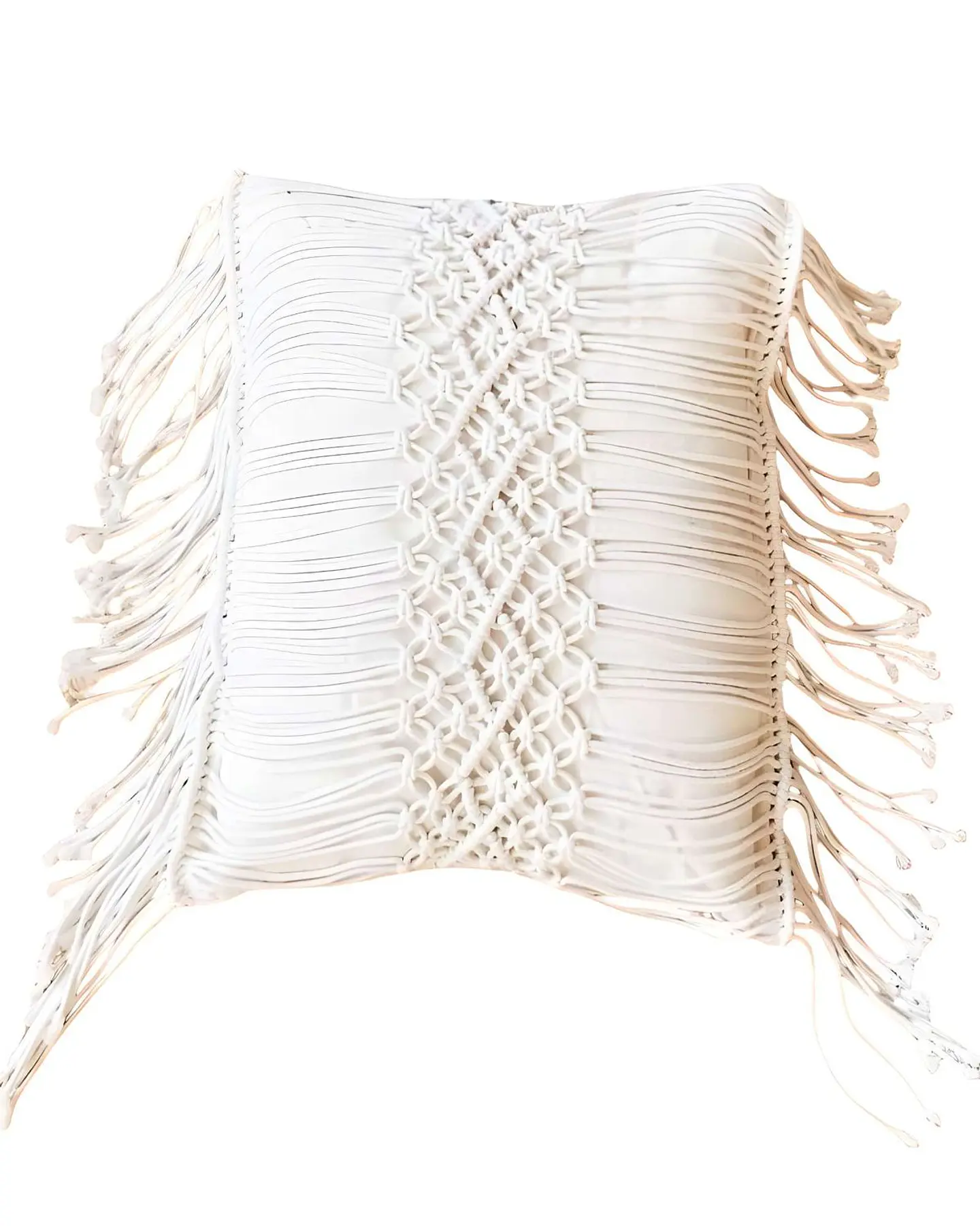 SET DE 4 FUNDAS DE COJIN ESTILO BOHEMIO 45X45 CM BLANCO 02 2