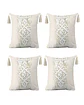 SET DE 4 FUNDAS DE COJIN ESTILO BOHEMIO 45X45 CM BLANCO 03 - Miniatura 1
