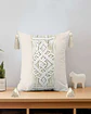 SET DE 4 FUNDAS DE COJIN ESTILO BOHEMIO 45X45 CM BLANCO 03 - Miniatura 4