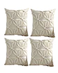 SET DE 4 FUNDAS DE COJIN ESTILO BOHEMIO 45X45 CM BLANCO 04 - Miniatura 1