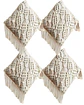SET DE 4 FUNDAS DE COJIN ESTILO BOHEMIO 45X45 CM BLANCO 06 - Miniatura 1