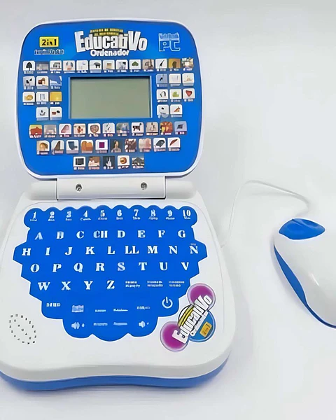 Mi primera mini laptop educativa bilingüe azul