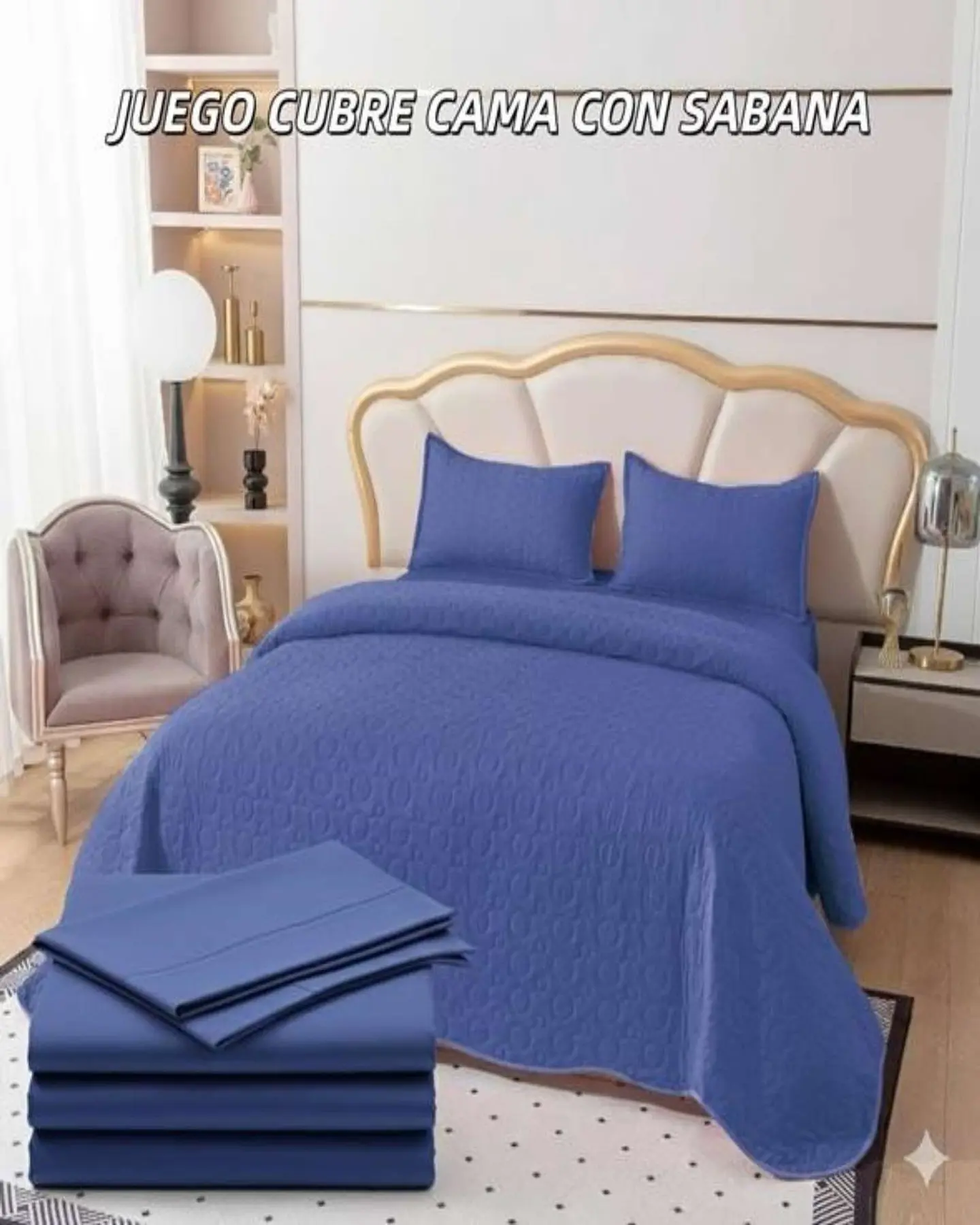 SABANA CON CUBRECAMA KING S140 4