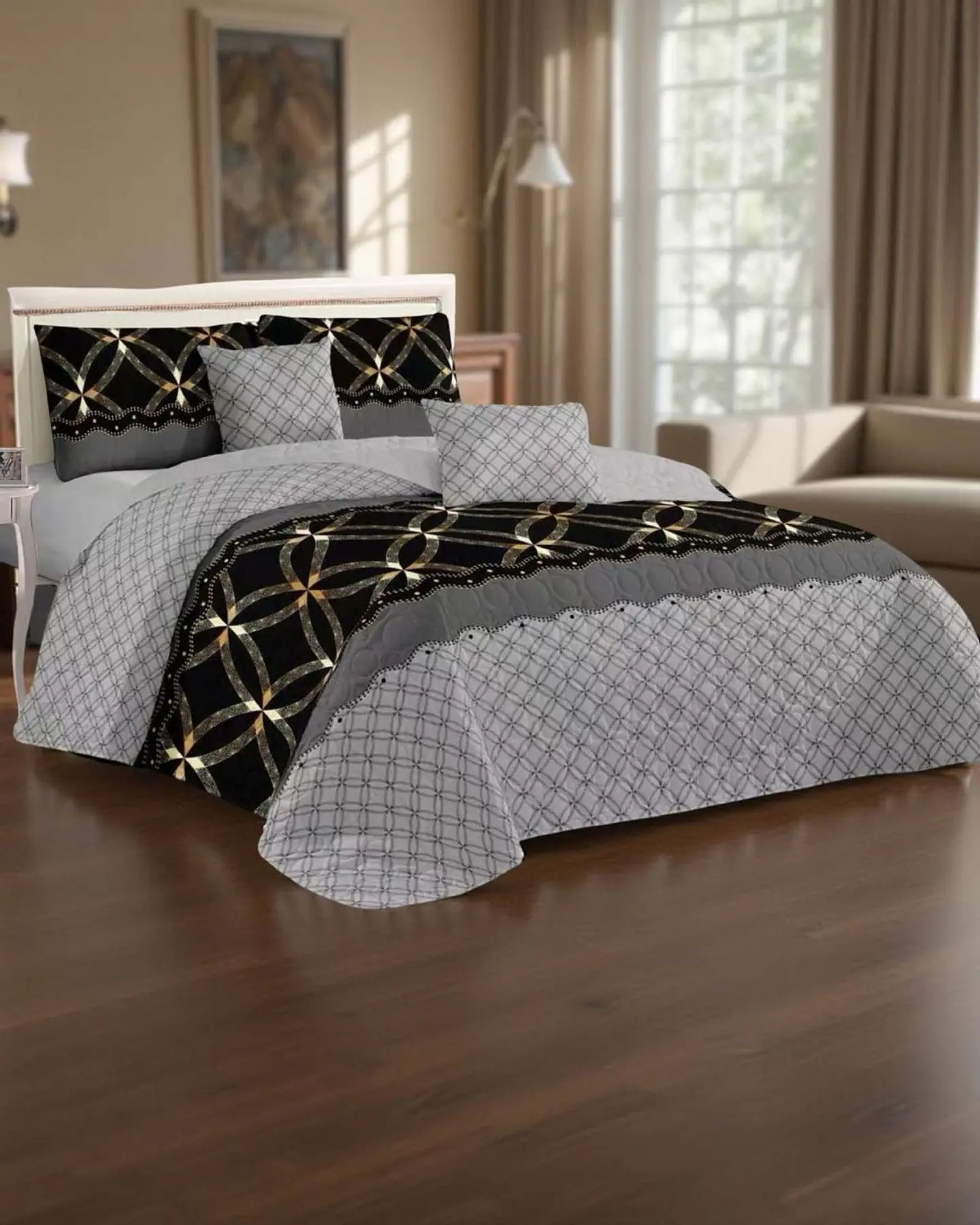 Cubrecama Quilt reversible Elegante y liviano plaza y media 4