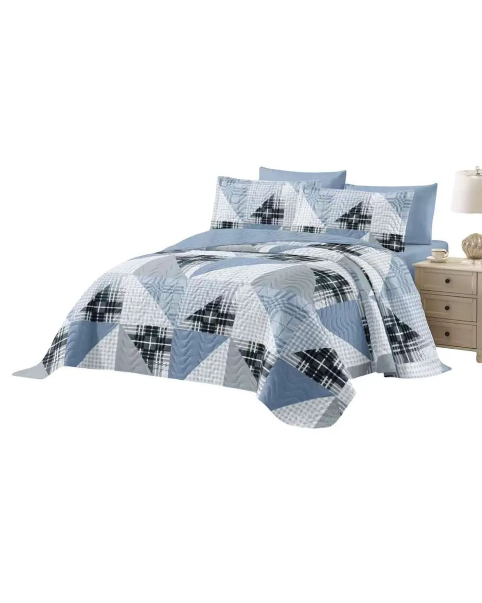 Cubrecama Quilt reversible Elegante y liviano 2 plazas y media 1