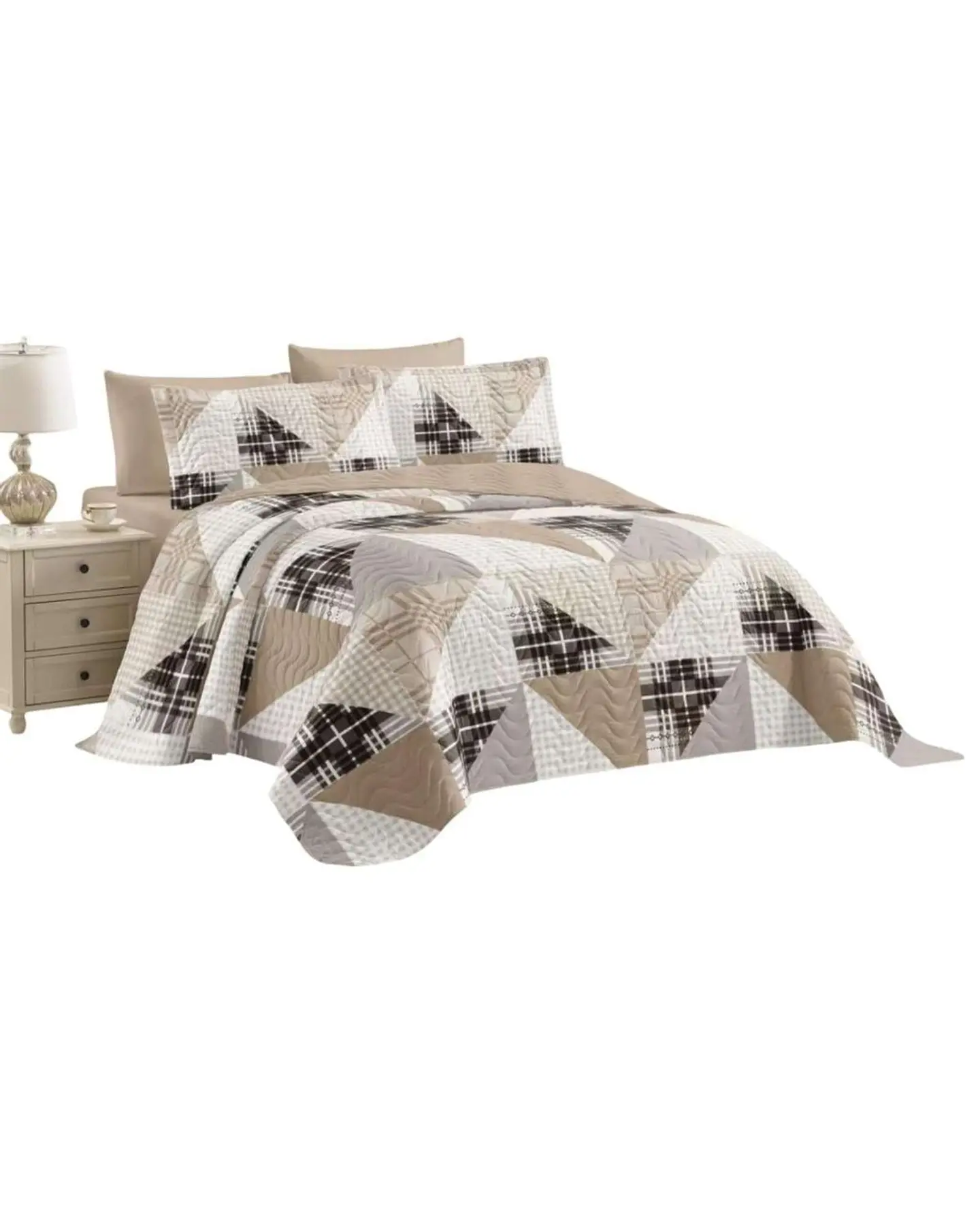 Cubrecama Quilt reversible Elegante y liviano 2 plazas y media 2