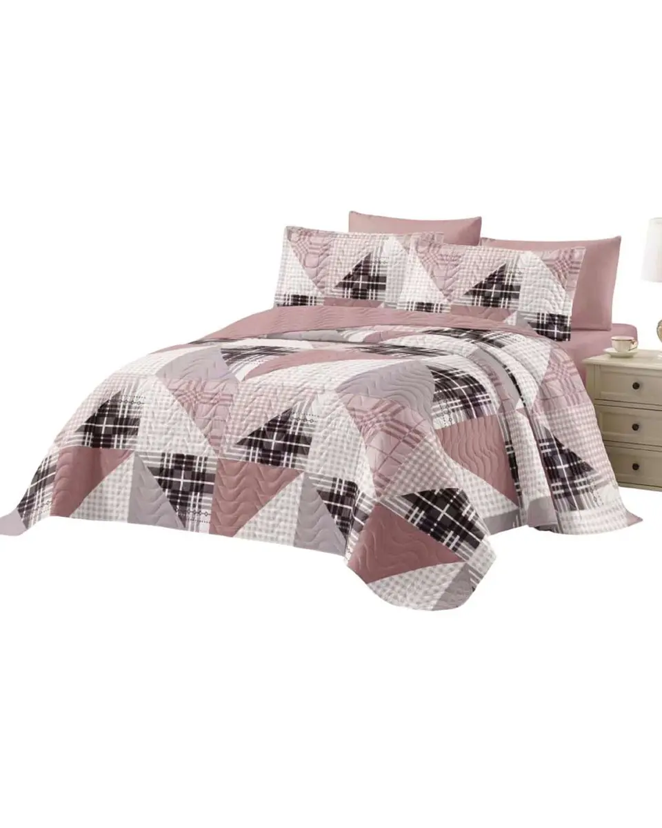 Cubrecama Quilt reversible Elegante y liviano 2 plazas y media 1