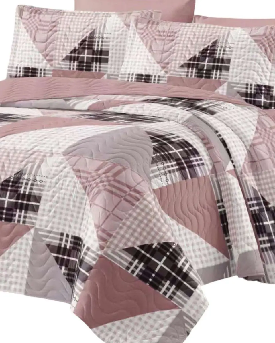 Cubrecama Quilt reversible Elegante y liviano 2 plazas y media 3