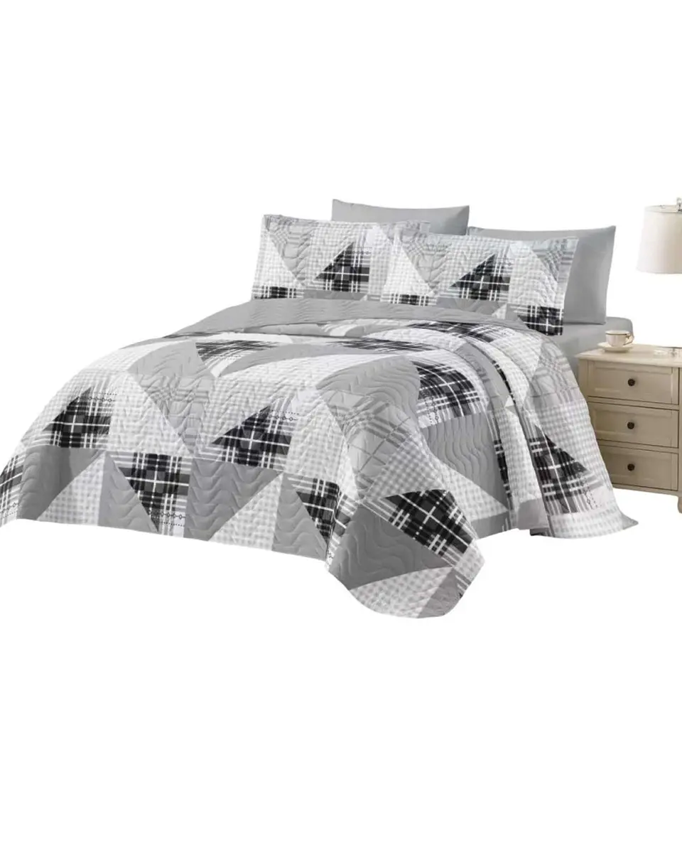 Cubrecama Quilt reversible Elegante y liviano 2 plazas y media 1