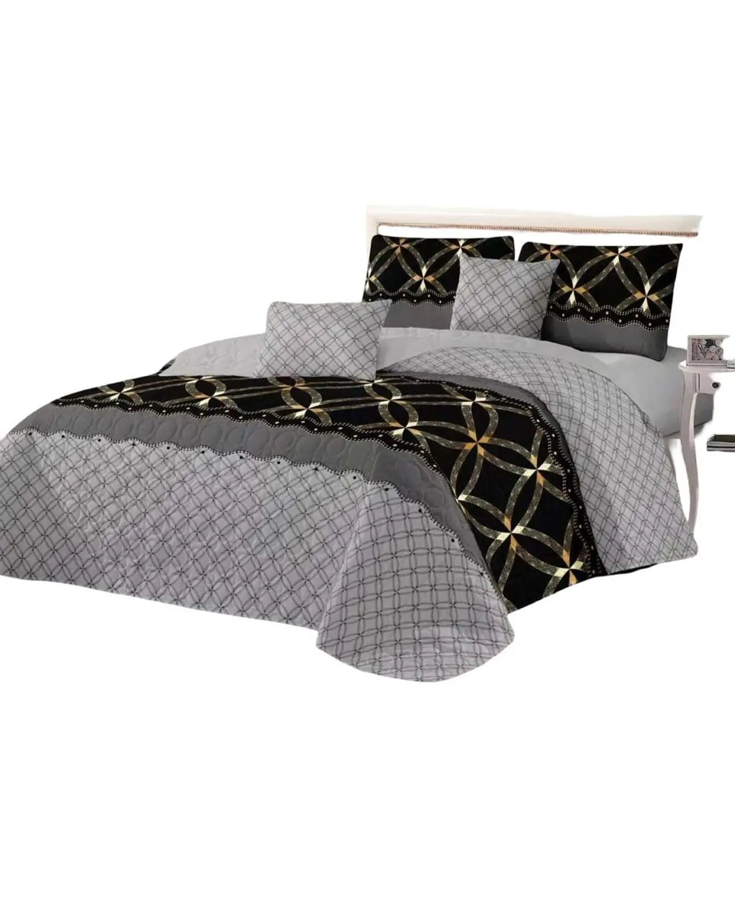 Cubrecama Quilt reversible Elegante y liviano 2 plazas y media 1