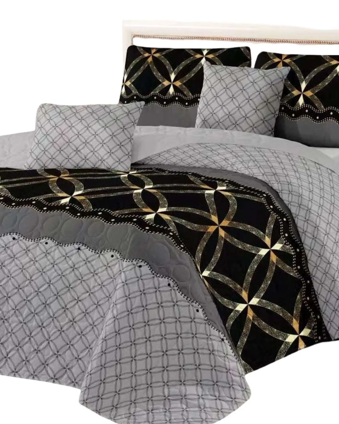 Cubrecama Quilt reversible Elegante y liviano 2 plazas y media 3