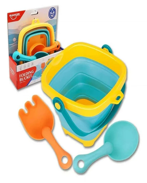 Juguete de playa balde plegable