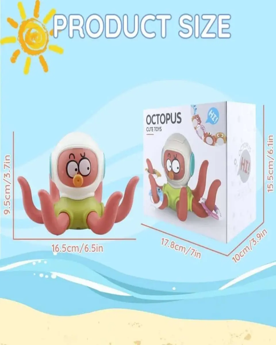 Juguete de baño Pulpo Flotador Interactivo 4