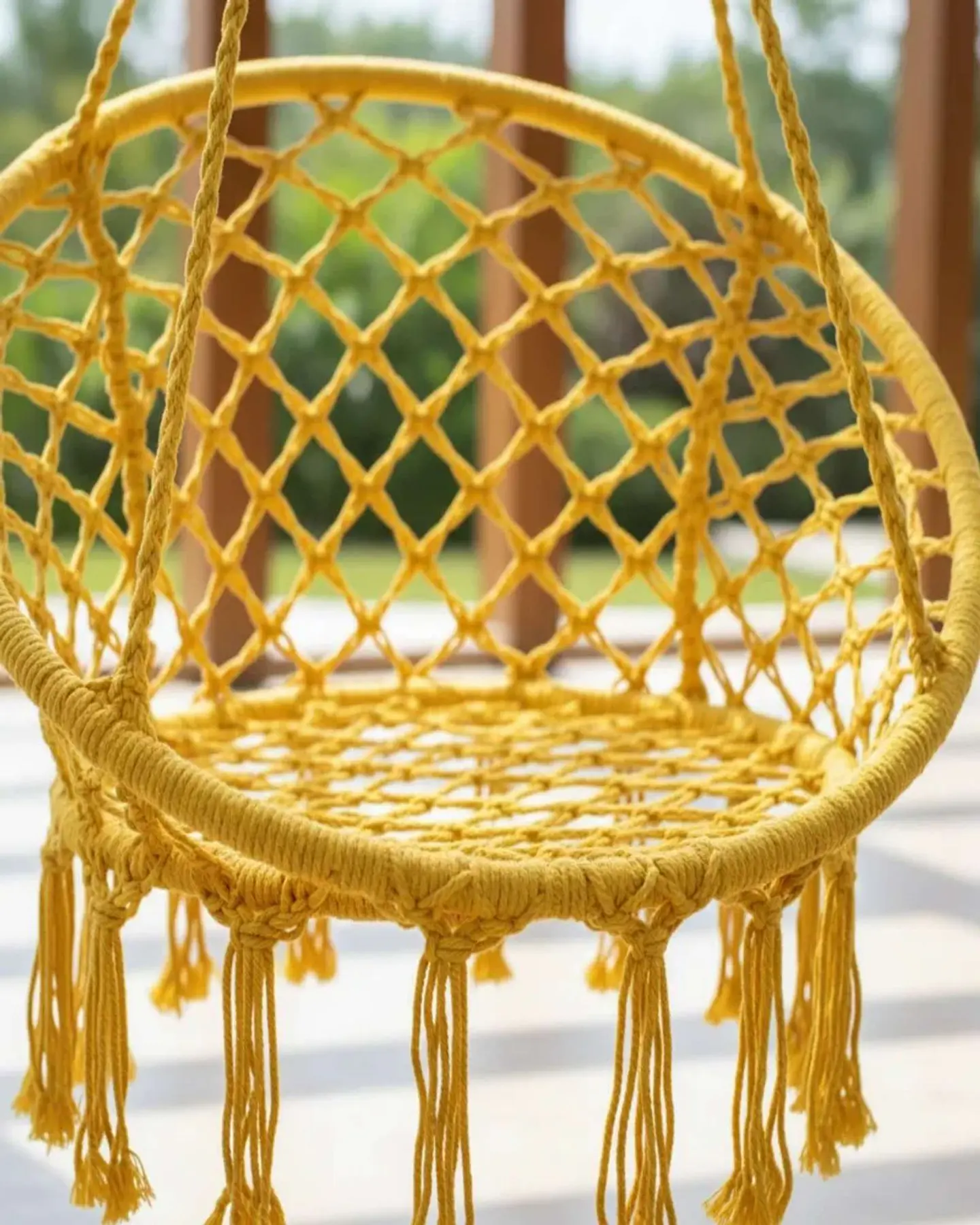 Hamaca Silla Colgante Reforzada para Interior y Exterior SIN COJINES 2