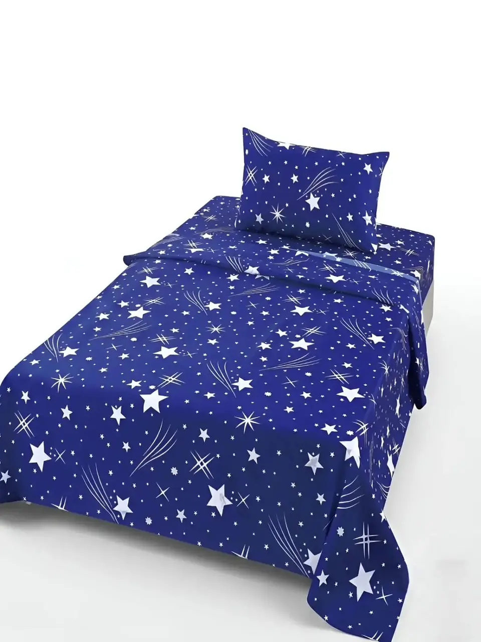 Juego De Sábanas Microfibra 1,5 Plazas Diseño Estrellas 3