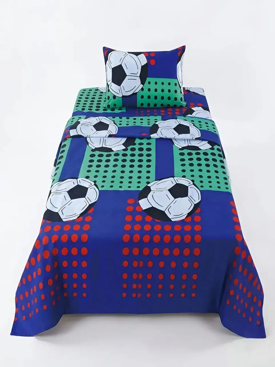 Juego De Sábanas Microfibra 1,5 Plazas Diseño Futbol 3