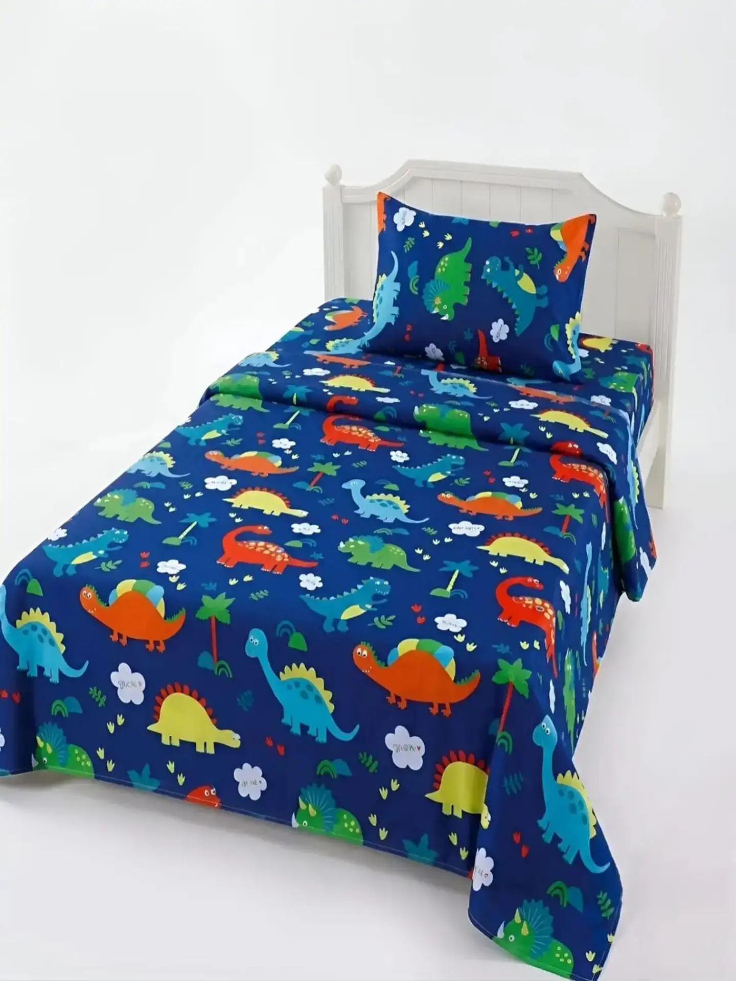 Juego De Sábanas Microfibra 1,5 Plazas Diseño Dinosaurios 3
